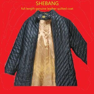 Shebang Full-Length Genuine Leather Coat size Medium Excellent Condition